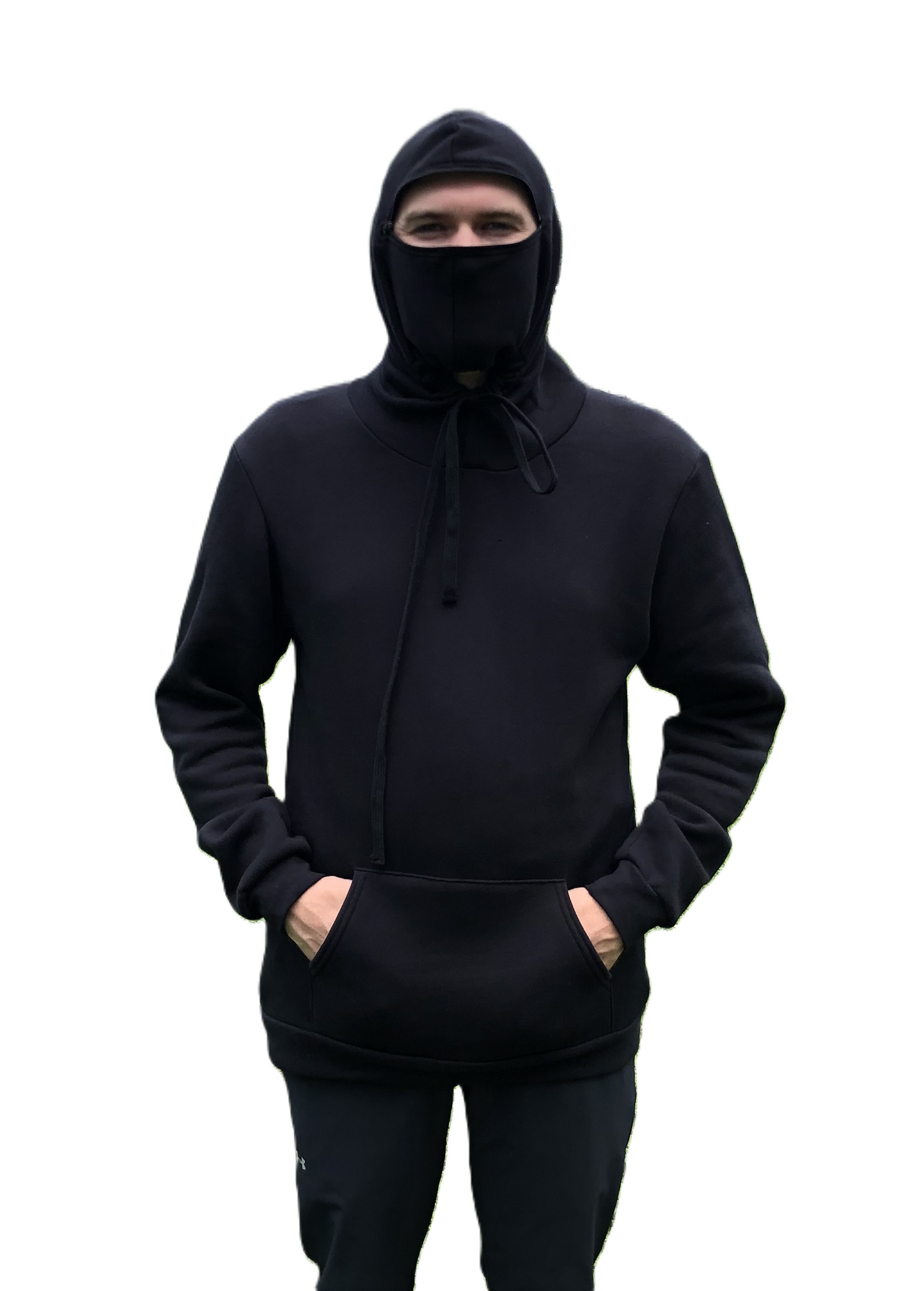 Hoodie Mask Black Pull-over Sweatshirt