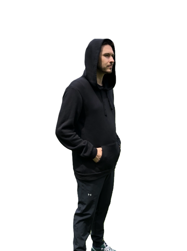 Hoodie Mask Black Pull-over Sweatshirt